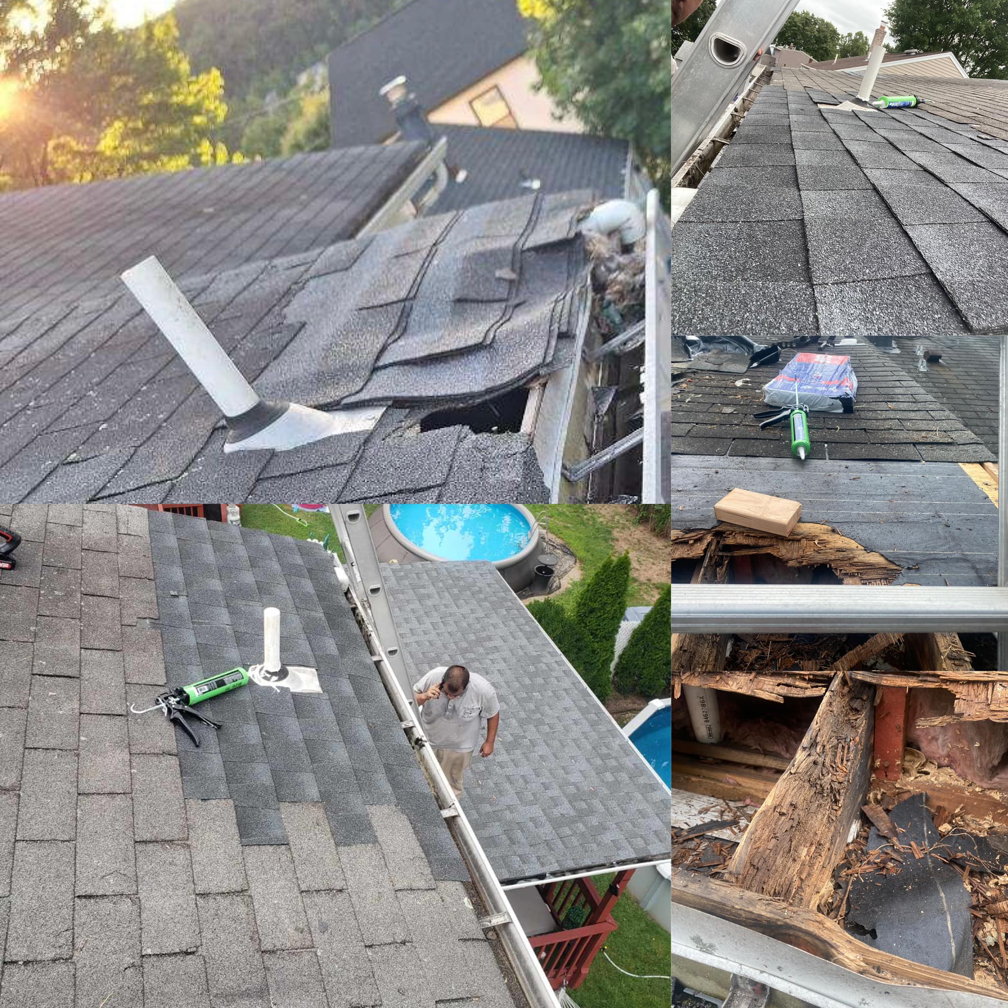 Roof damage repair and inspection