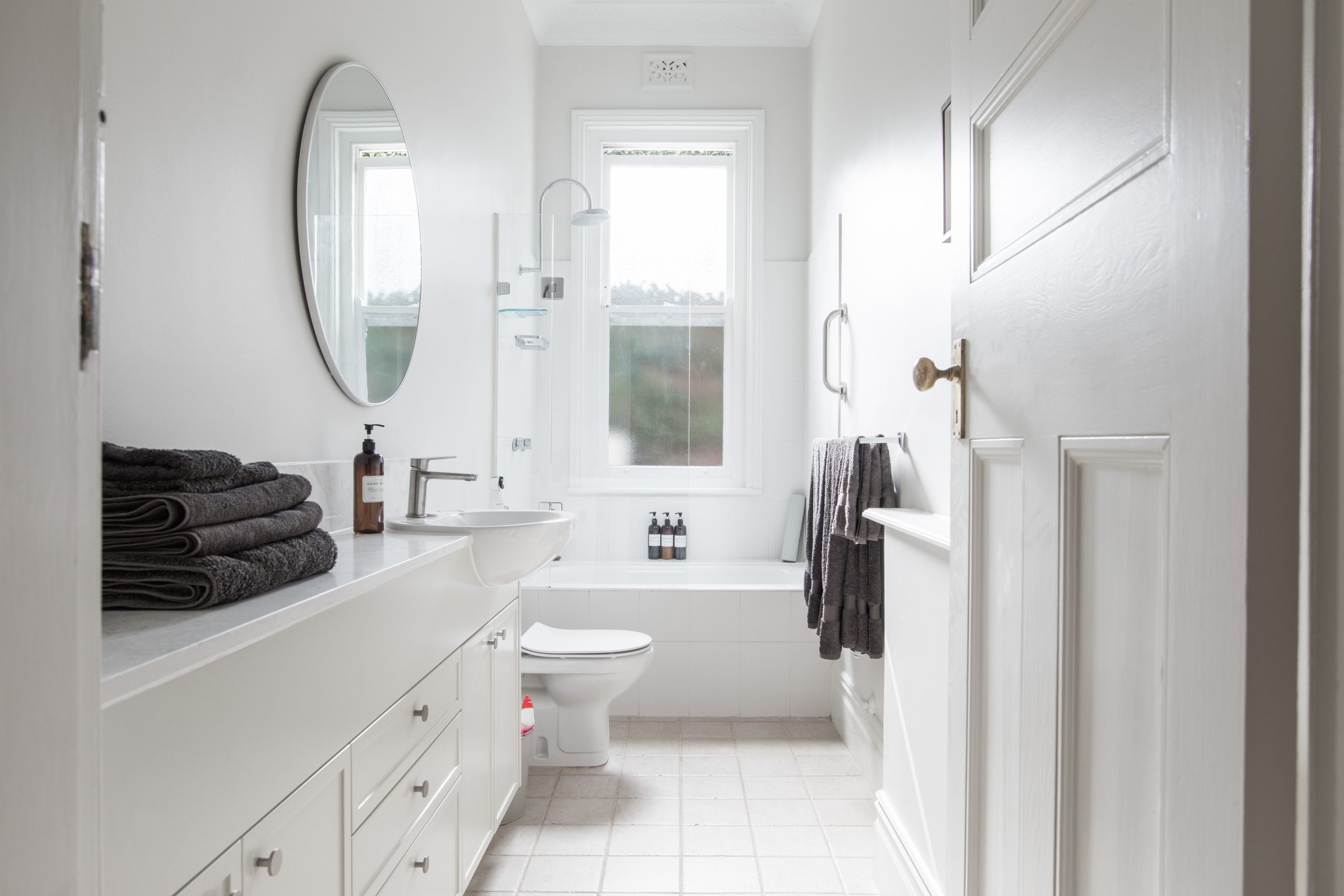 Modern bathroom remodeling and tile upgrade