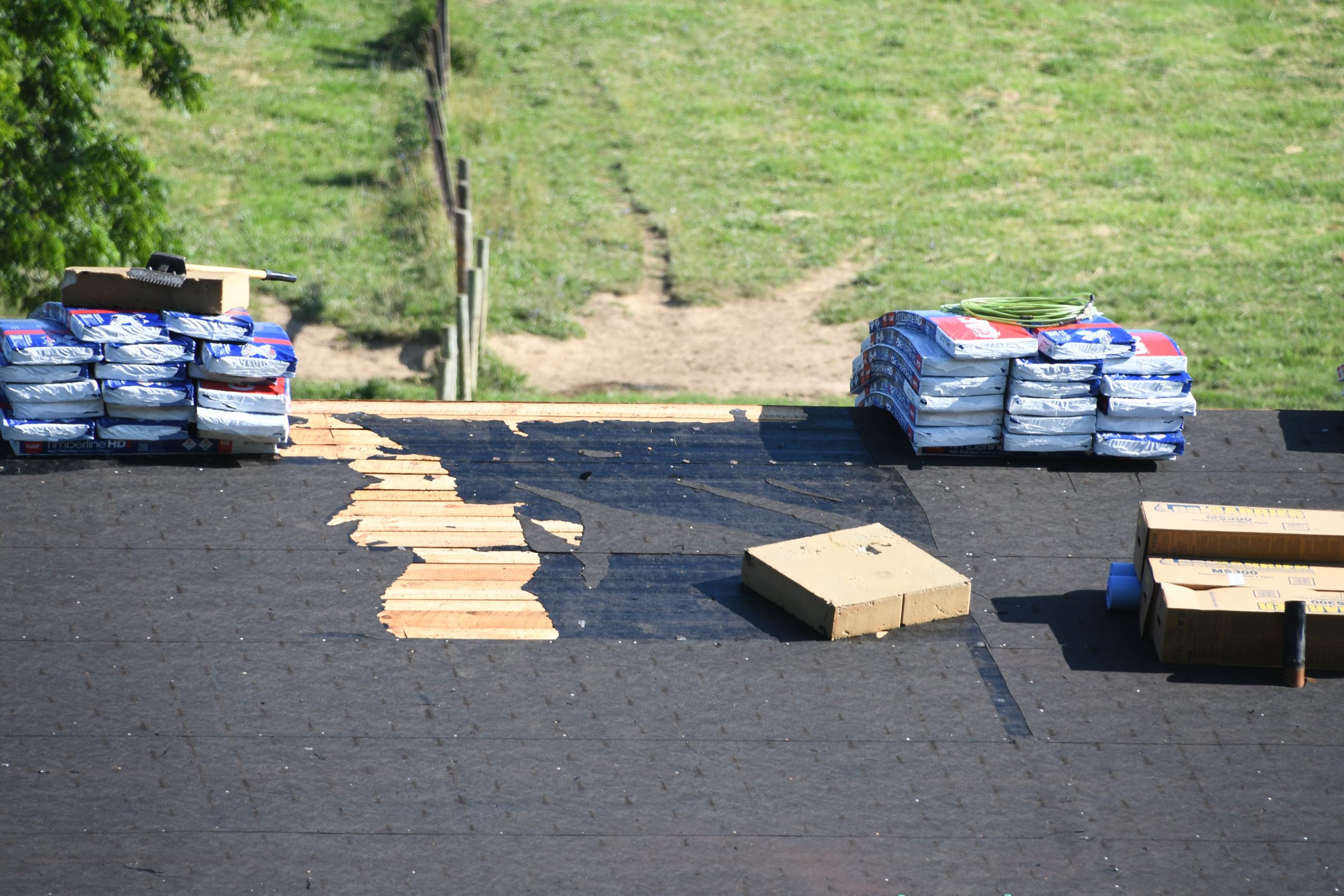 Roof Damage From Flying Debris inspection and repair in New Jersey